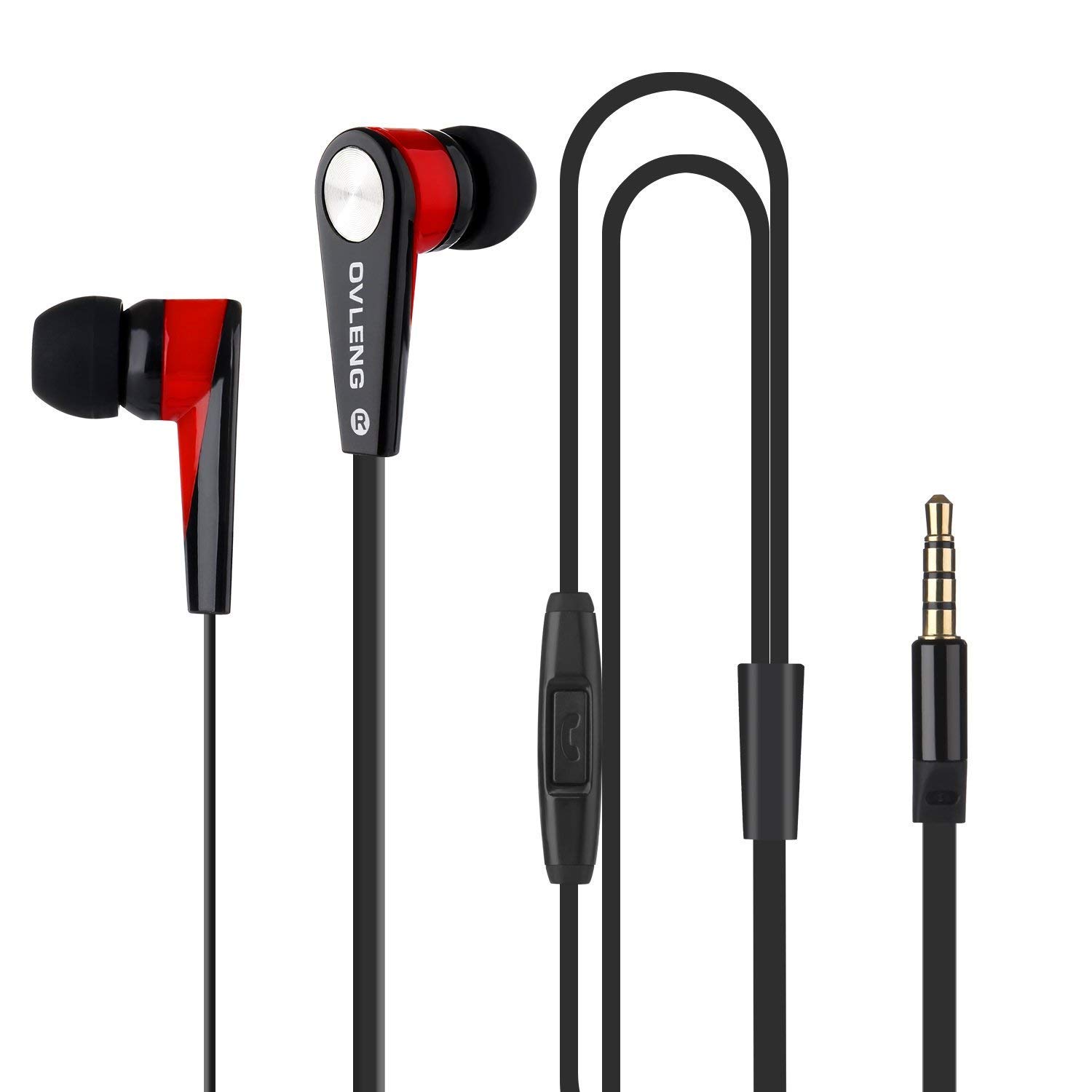 Kimitech Earbud Headphones In-ear Wired Headset Powerful Sound Stereo Earphones Fit for iPhone iPad iPod Samsung Android Smart-phones MP3 Player