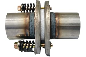 SUISFLXGRO Exhaust Flex Spring Flanges 100% 409L Stainless, Spring Joint For Aftermarket (2.25"X6")