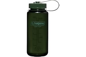 Nalgene Sustain Tritan BPA-Free Water Bottle Made with Material Derived from 50% Plastic Waste (using ISCC certified mass balance), 16 OZ, Wide Mouth, Jade