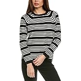 Jones New York Women's Crew Neck Textured Stripe SWTR