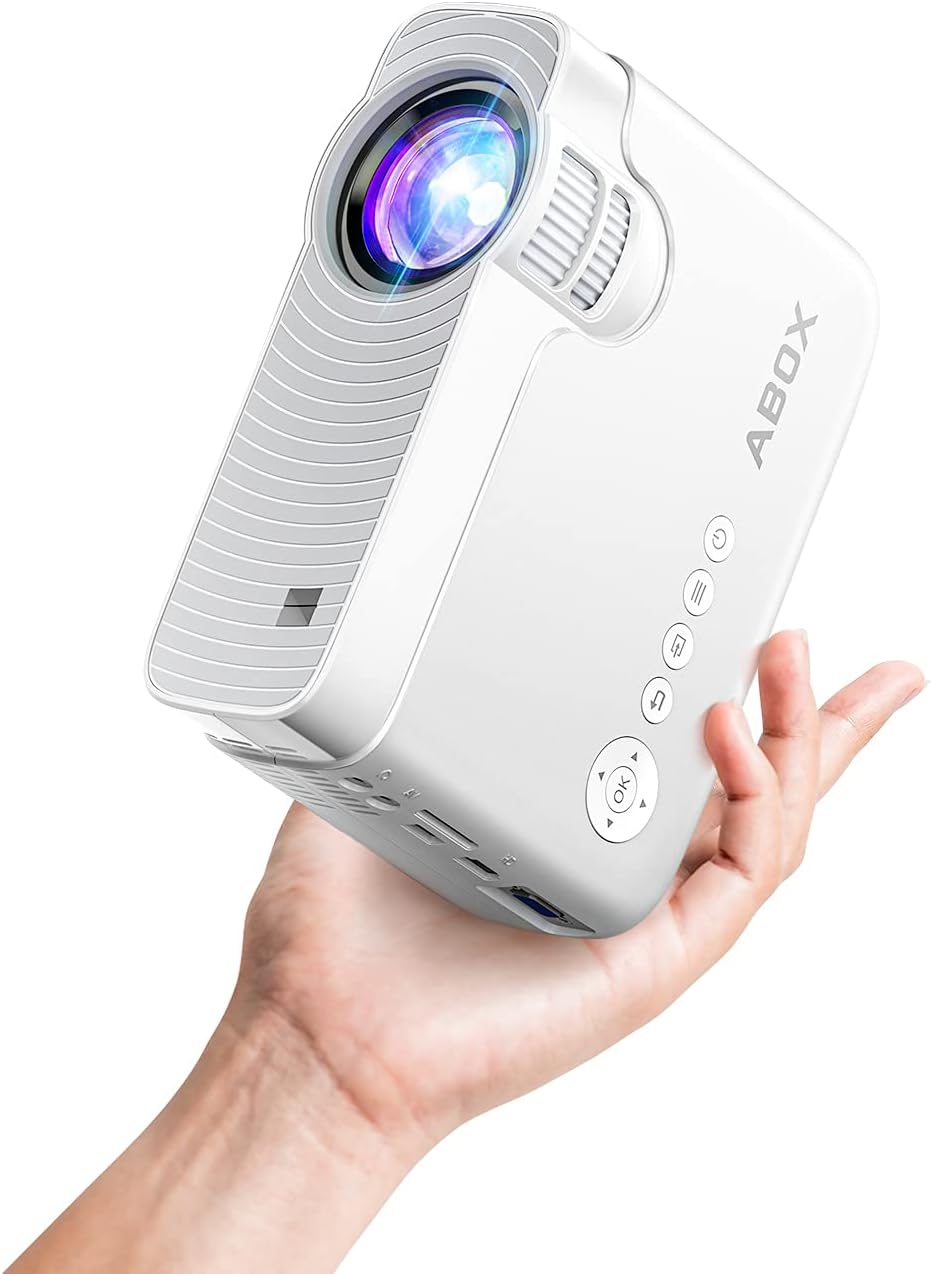 BOMAKER Mini Projector for Phone, WiFi Projector Portable for Outdoor/Office PPT, Full HD 200" Display Supported TV Projector Home Entertainment, Compatible with Laptop, HDMI, TV Stick