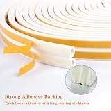 GUKOY Weather Stripping Self Adhesive Foam Tape 6M White 9mm x 6mm view 2