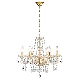 Uiimeces Crystal Chandelier Light Fixture, Modern