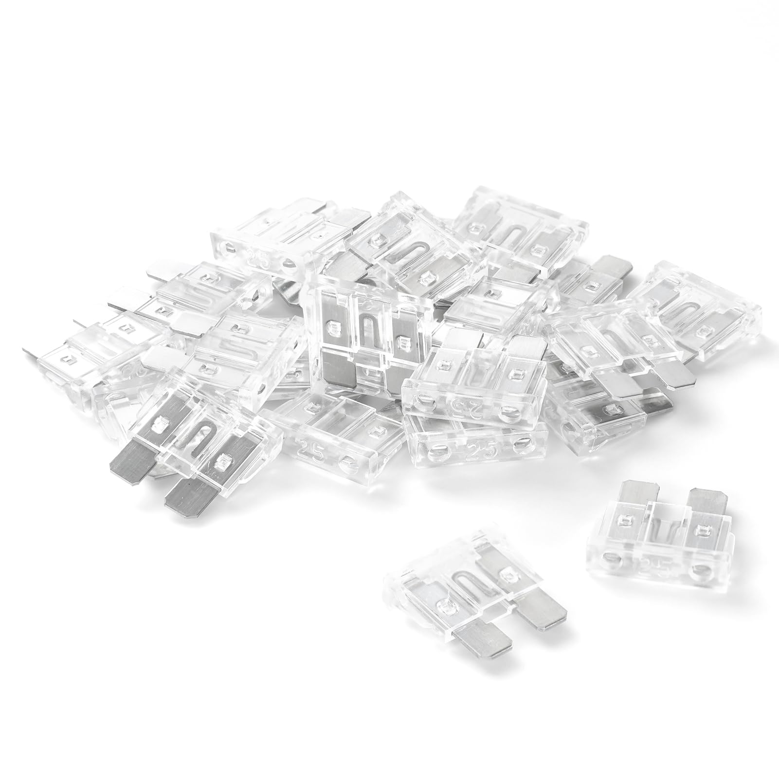 (25Pcs) 25 Amp Standard Car Fuses, 25A Automotive