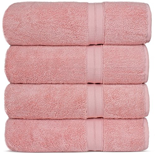 Luxury Premium Turkish Cotton 4Piece Bath Towels, LongStable 20/2, 2