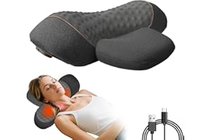 Neck Massager Pillow, Artuvate Neck Massager, with Heat and Traction, for Stretcher Massage (a)