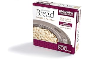 Broadman Church Supplies Communion Bread, Soft Unleavened, 500 Count