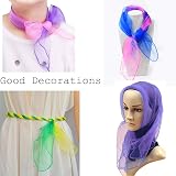 Lifreer 6PCS Gradient Dance Scarves Kids Juggling Rhythm Band Squares 60cm view 7