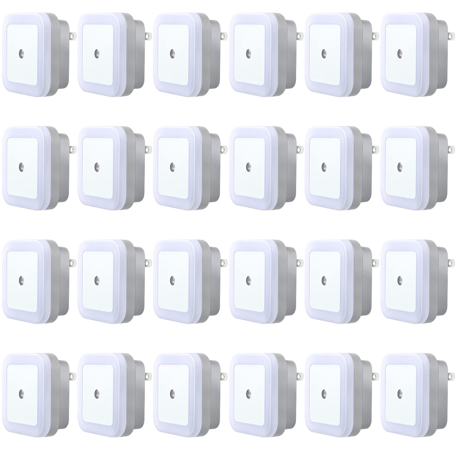 Photo 1 of Hortsun 24 Packs LED Night Lights Plug into Wall with Smart Dark Sensor Automatic Hallway Plug in Lights for Bedroom, Bathroom, Toilet, Stairs, Kitchen, Adults(White)
