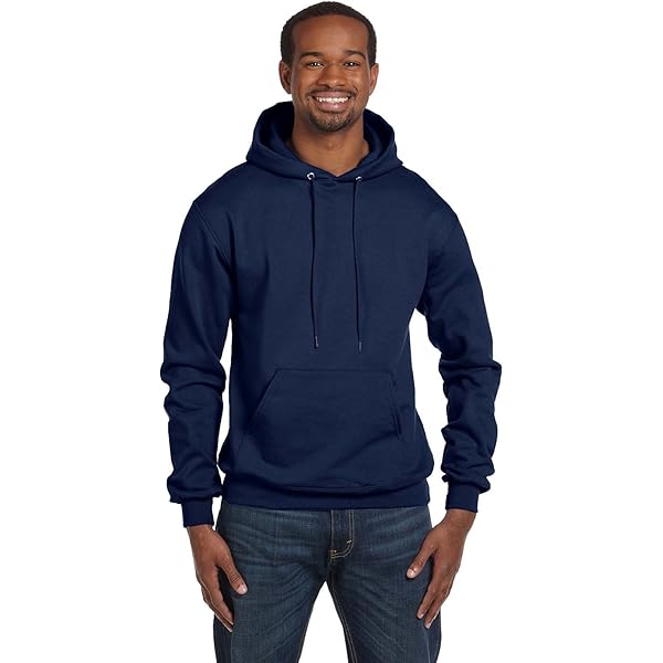 Champion Eco 9 oz. Full-Zip Hood, Large, NAVY HEATHER at Amazon