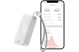 SwitchBot IP65 Indoor Outdoor Hygrometer Thermometer Wireless, 394ft Bluetooth Range, Refrigerator Thermometer, Dewpoint/VPD/Absolute Humidity Sensor, Free Data Storage Export, 2 Years Battery Life
