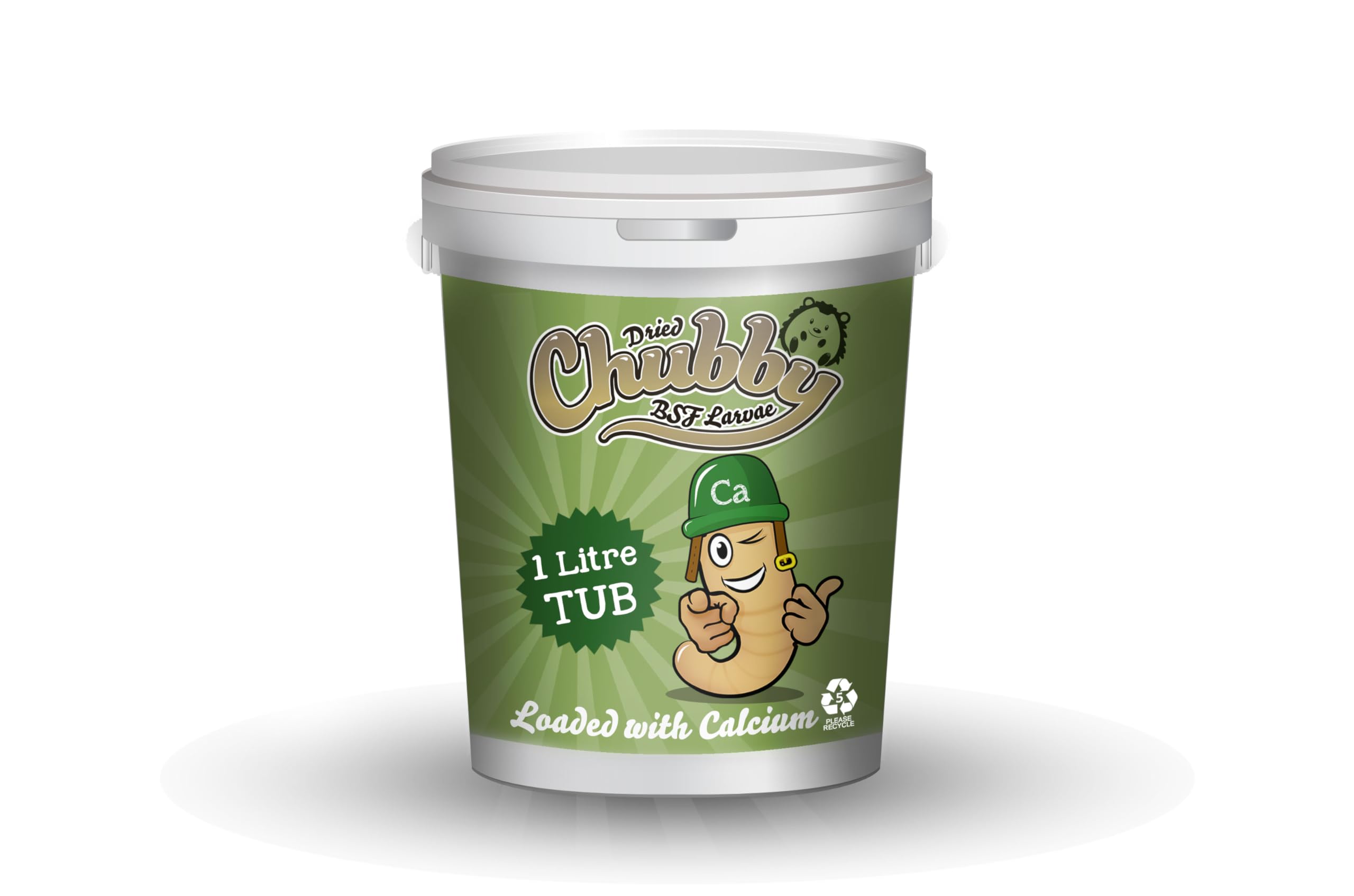 Chubby Mealworms Dried Calci Worms for Hedgehog (1 Litre), Calciworms Treats with More Calcium than Meal Worms, Dried Black Soldier Fly Larvae Food for Wild Life