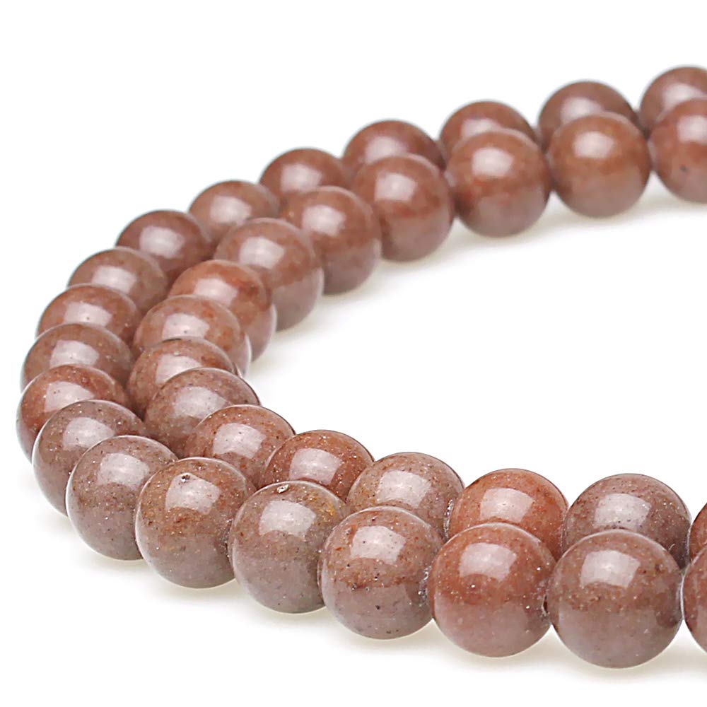 jartc Beads for Energy Bracelets Yoga Bracelet DIY Natural Stone Aventurine Purple 38 Pieces, 34 cm, 10 mm