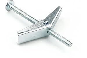 HASWARE Toggle Bolt Zinc Plated Steel and Wing Nut for Hanging Heavy Items on Drywall 1/8 x 2 (25 Pack)