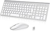 Cimetech Wireless Keyboard Mouse Combo 2.4G UK Layout Silver White