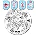BORN PRETTY 5Pcs Nail Art Stamping Plate New Year Christmas Holiday Celebration Snowflake manicuring Print Template Image Plate