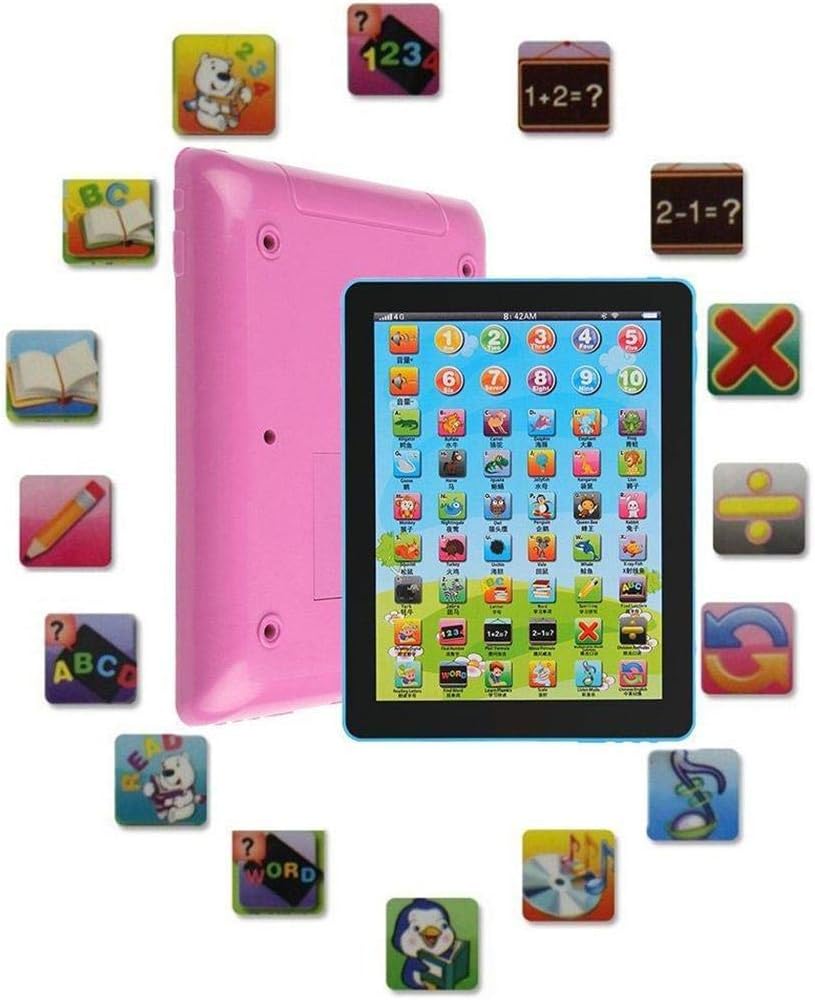 ThinIce Children Multi-Function Learning Touch Tablet Pad Computer Mini Early Education Toy Good for Chinese and English Reading (Random Color)