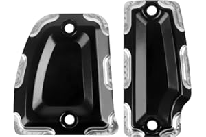 HAONEL Master Cylinder Covers Front and Rear Replacement for Indian Scout/Scout Sixty Bobber 2016-2023 CNC Aluminum Brake Fluid Reservoir Cap Cover Accessories Parts