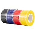 4 Rolls Self-fusing Silicone Tape 1'' X 10-Feet Self Bonding Repair Tape Silicone Grip and Wrap Repair Tape Rubber Sealing Tape Multi-Purpose Adhesive Tape for Gym Equipment Hose Emergency Repair