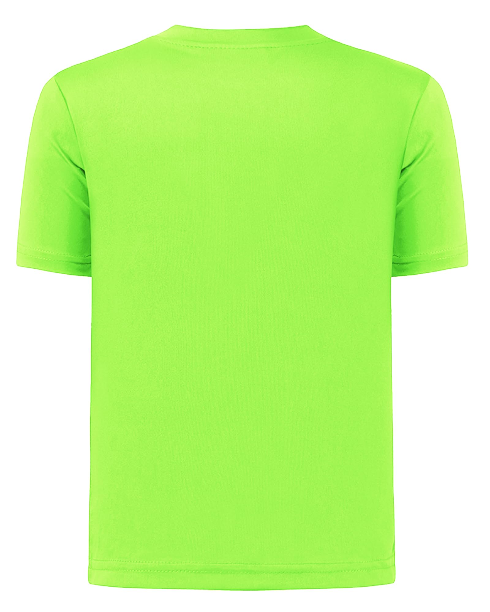 QBK 2T to Youth Neon Shirt Kids UPF 50+ Dry Fit Athletic Short Sleeve Rash Guard T Shirts for Boys Girls Sports Undershirt