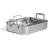 Made In Cookware - Stainless Clad Roasting Pan - 3-Ply Stainless Clad - Professional Cookware - Crafted in Thailand