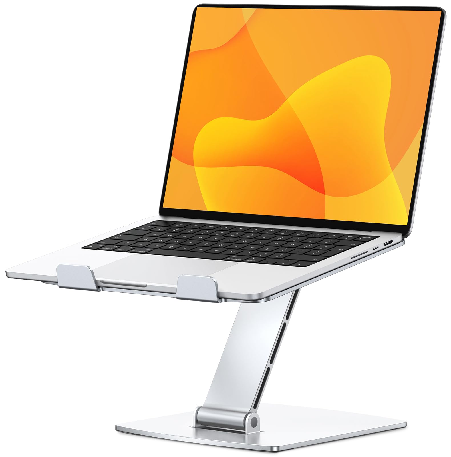 CIRYCASE Adjustable Laptop Stand, Aluminum Fast Cooling Laptop Riser for Desk, Ergonomic Foldable & Portable Computer Stand Holder Compatible with MacBook Air/Pro, HP 10-16" Notebooks