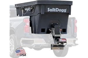 Buyers Products SaltDogg SHPE1500 Commercial Salt & Sand Spreader w/ Electrive Drive Hopper, Made In The USA, 1.5 Cu. Yds. Capacity, Stainless Steel Auger, Medium/Heavy Duty Commercial Salt Spreader