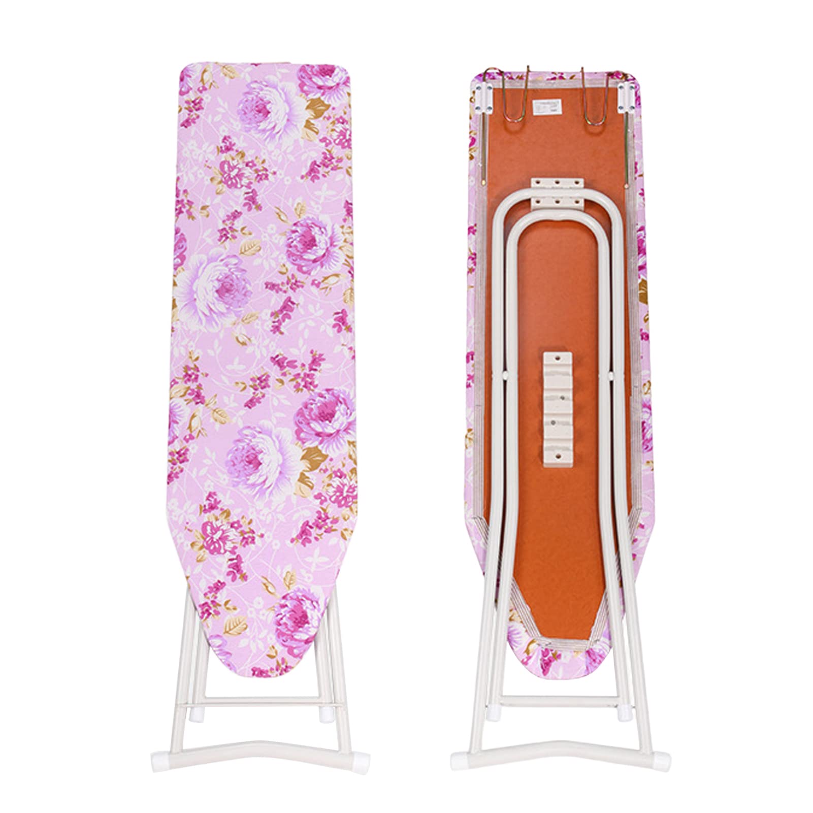 Ironing Board Extra-Wide Height Adjustable Smooth Edge Good Load-Bearing Non-Slip Wear Resistant Ironing Clothes Clothes Ironing Board with Heavy Sturdy Folding Legs