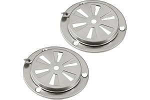 JWODO BBQ Smoker Air Vent Set, 2 Pieces Stainless Steel Grill Damper for Increased Airflow, Replacement Parts for Grill, Stove and Smoker