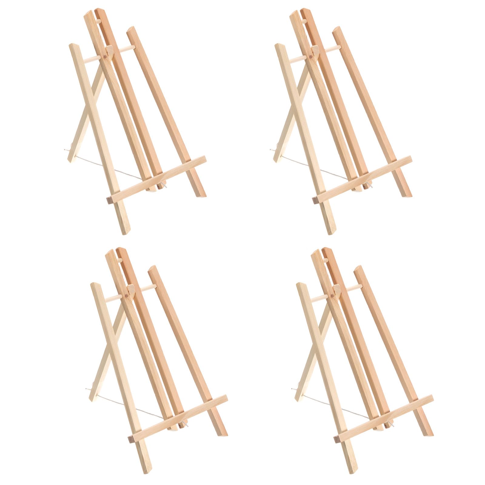 PATIKIL 16" Wooden Art Easel, 4 Pack Display Stand Portable Tripod Holder Canvas Frame Foldable Artist Tabletop Display for Drawing Painting Art Studio
