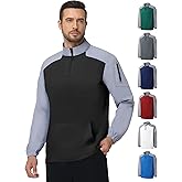 KGGEOO Wind and Water Resistant Cage Jacket Long Sleeve Golf Jacket Quarter Zip Pullover with Sleeve Pocket for Workout