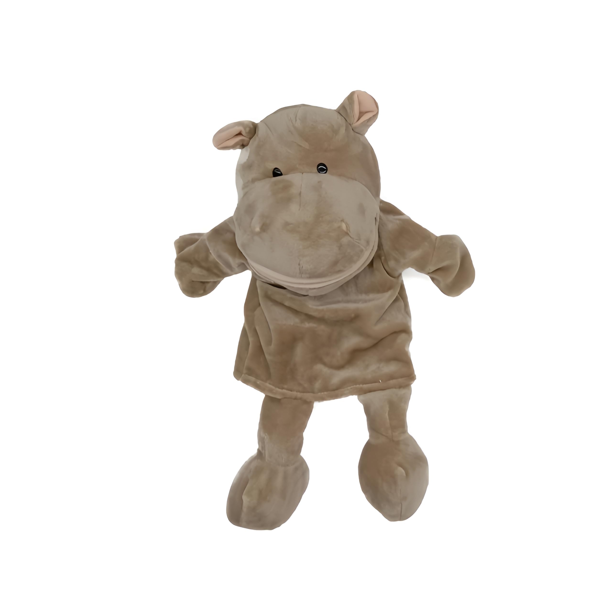 Proumhang Hand Puppets With Full Body for Kids,Animal Hand Puppets Farm Theme Puppets Toys Set,Plush Pretend Toys Zoo Friends Puppet Theatre with Movable Open Mouth,35cm,Hippo