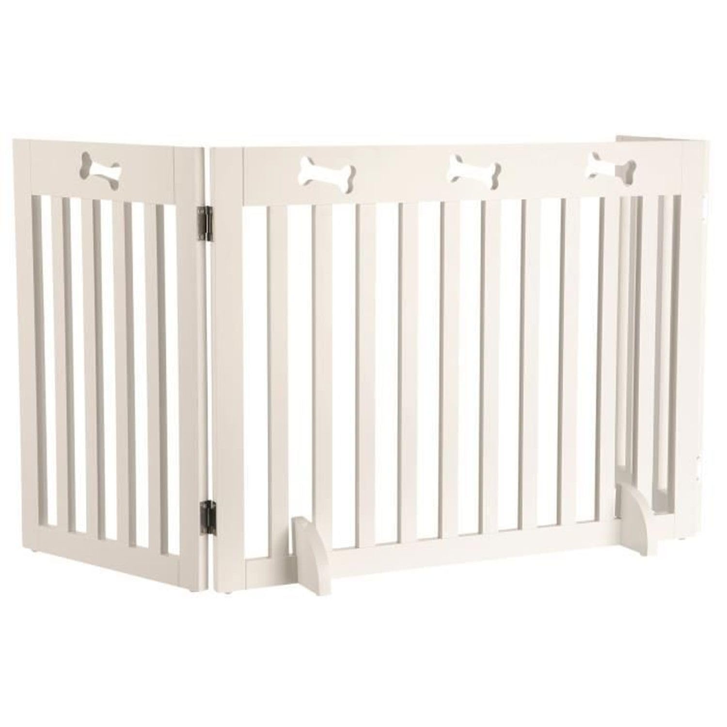 Trixie 3-Parts Gate for Dog, 82-124 × 61 cm, White