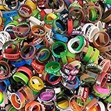 CENGLORY 100 Pieces Silicone Vape Rings Anti Slip Vape Rubber Bands for RBA RDA Tank Mechanical Mod - Diameter 22mm