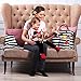 Diaper Bag by 8 Lemon Sharks - with Changing pad, Insulated Bottle Bag and Mini Purse - Designer Baby Bag for Moms and Dads - Black and White Stripes