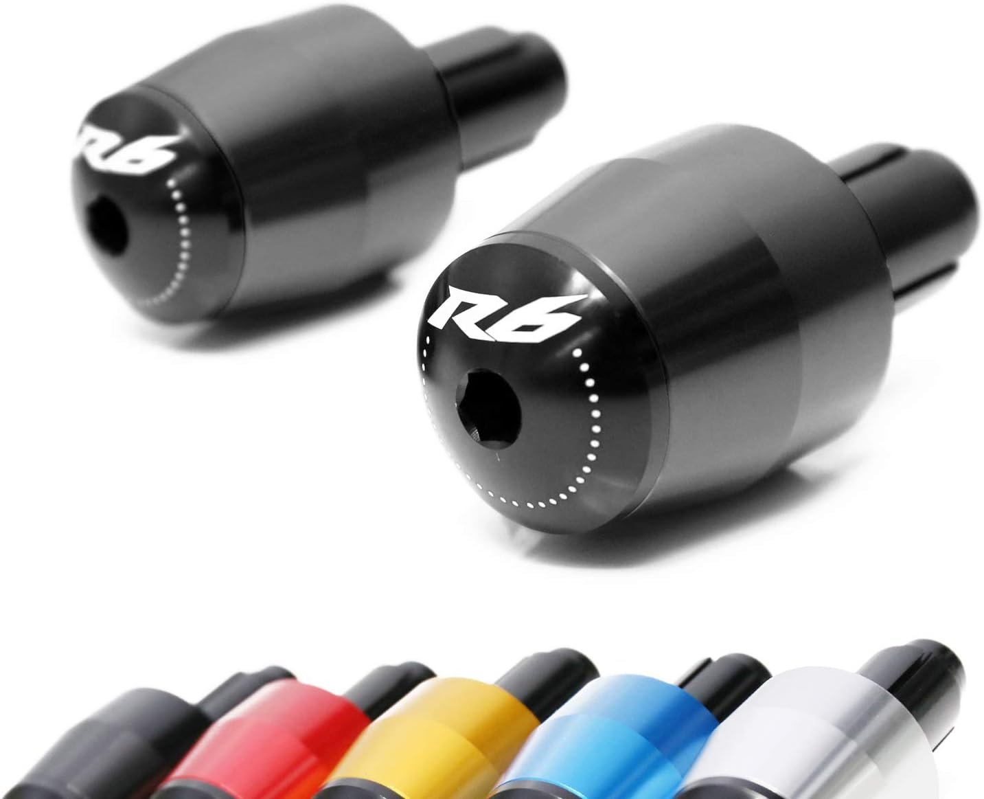 Black Lim Racing CNC Bar Ends For Yamaha YZF-R6 06-17 09 10 11 12 13 14 15 16
