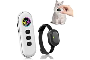 CHUPOLIK Ultra-Small Cat Shock Collar, Ultra-Light & Thin Cat Training Collar with 1300ft Remote, Tailored for Cats & Small Dogs, 198-Level Precise Control, Waterproof, Rechargeable (Black)