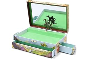 Enchantmints Dragon Boys Jewerly Box Spins to Music 3 Pullout Drawers Treasure Storage
