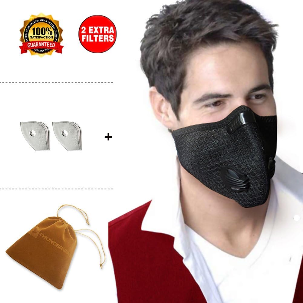 Allergy Mask Anti Pollution Mask Respirator Pollen Mask with Activated Carbon Dust Mask Anti Allergy Woodworking Dust Mask, Running Mask Anti Fume Mask, mรกscara anti polvo - Washable Reusable