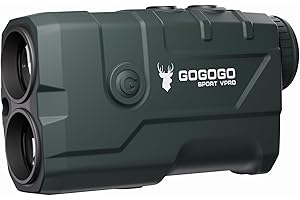 Gogogo Sport Vpro Rechargeable Rangefinder for Hunting 1200 Yards 6X Golf Range Finder with Angle, Horizontal Distance