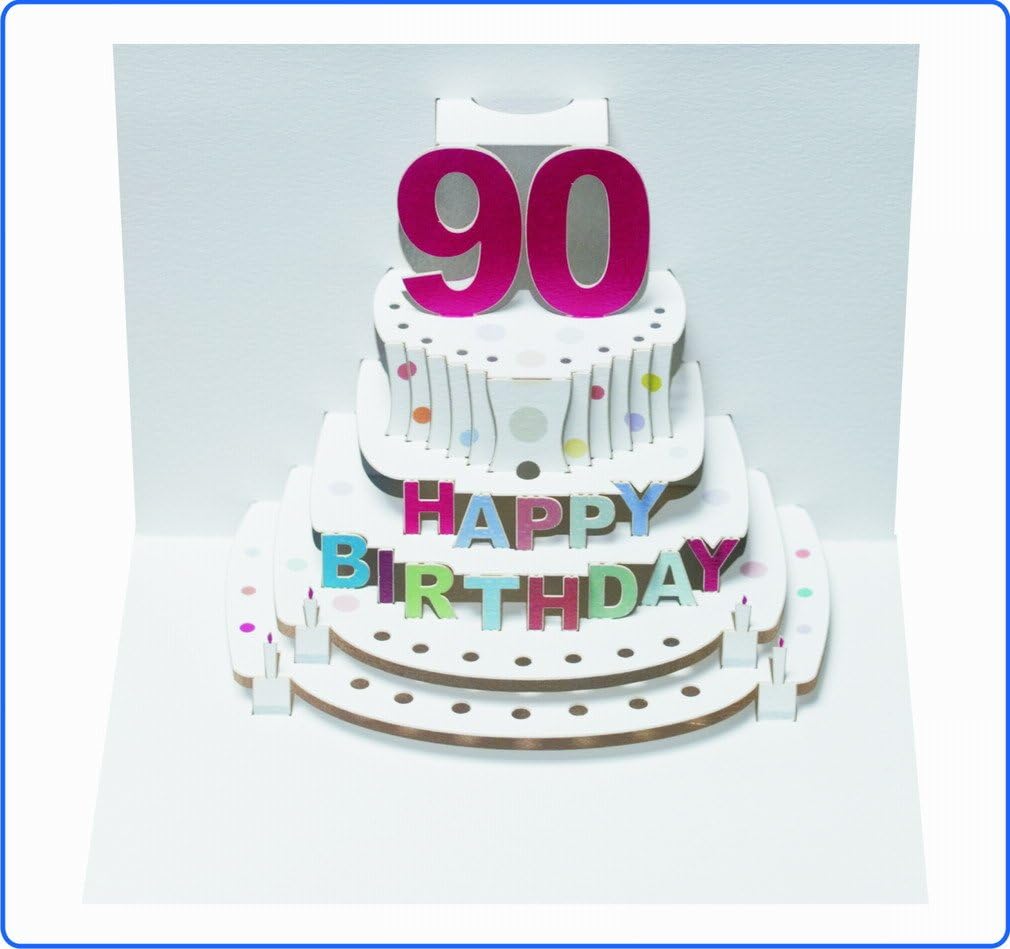 Forever Cards Pop Up Birthday Card 90th Birthday, 210 x 290 mm