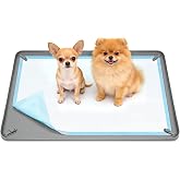 Greatbond Silicone Puppy Pad Holder Tray with Clips, Fits 24" x 35" Pads | Secure Corner Clips, Raised-Edge Leak Control, Waterproof Silicone, Easy to Rinse, Multiple Pad Sizes