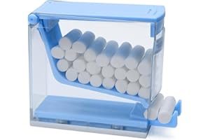 3 PCs Dental Grade Blue Cotton Roll Dispenser by VASTMED | Dental Press Type Cotton Rolls Holder Dispenser Hygienic Divider | Perfect for Professional Clinic, Hospital, Home Use