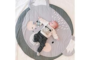 HOUTBY Cute Cartoon Round Carpet Rug Baby Loves Playmat Kid Photograph Background Nursery Kids Room Decoration, Koala