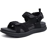 KuaiLu Mens Hiking Sandals With Arch Support Sport Recovery Athletic Walking Sandals For Man Outdoor Summer Casual Thick Cushion Beach Water Fisherman Sandal Size 7-15