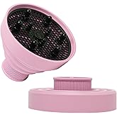 WAJIAYON Universal Collapsible Hair Dryer Diffuser Attachment-Foldable Portable Travel and Easy Storage Hair Diffuser Fit Most Hair Dryers with Nozzle Diameter D-1.575Inch to 1.968 Inch (4-5cm)- Pink