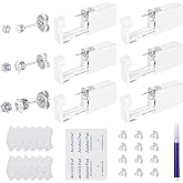 37Pcs Disposable Ear Piercing Kit, Self Ear Piercing Gun Kit with Hypoallergenic Cubic Zirconia Stainless Steel Studs for Women, at Home Ear Piercing Kit