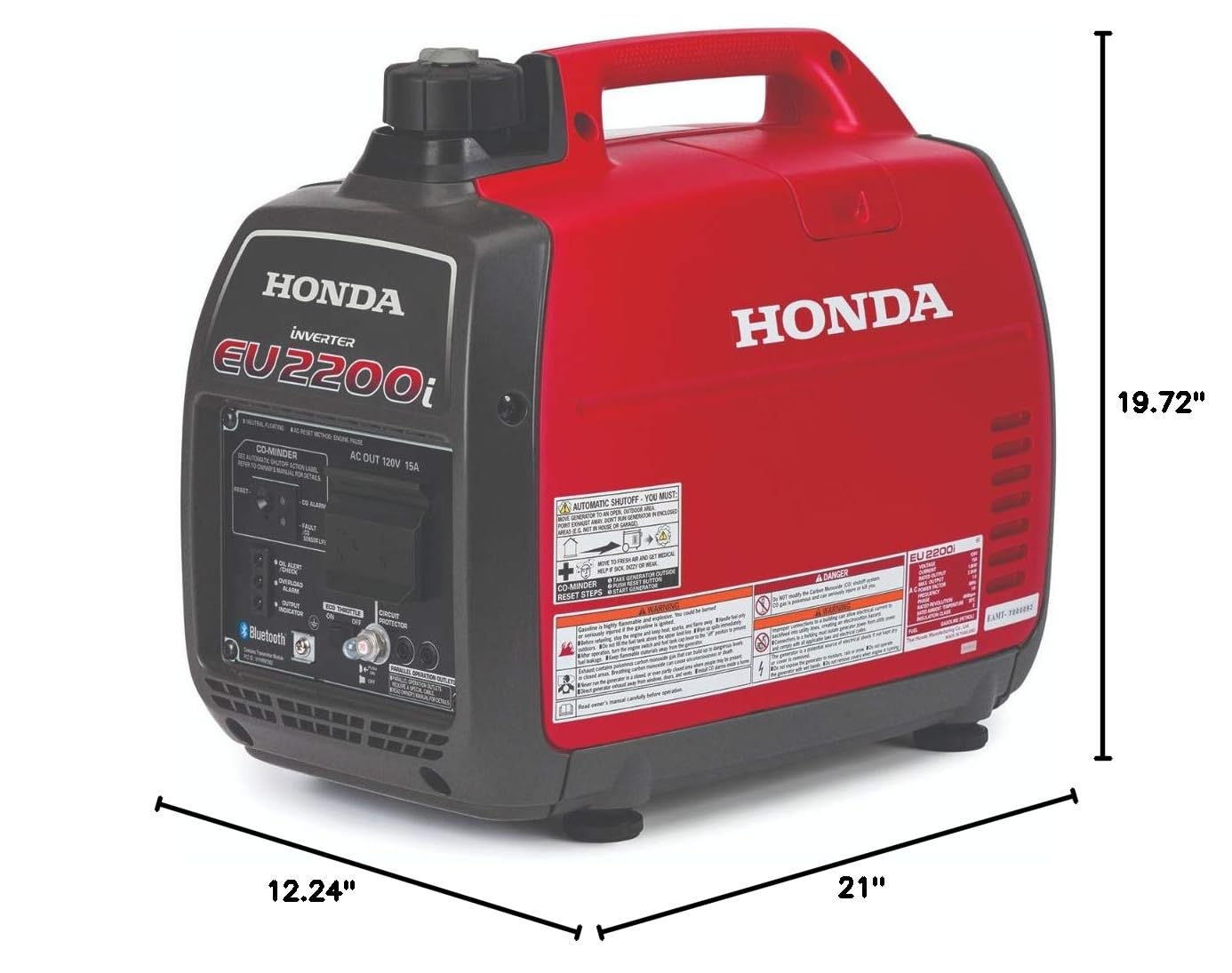Honda EU2200ITAN 2200-Watt 120-Volt Super Quiet Portable Inverter Generator with CO-Minder - 49-State