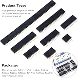 GLARKS 120Pcs 2.54mm Female Pin Header Socket Strip Assortment Kit for Arduino view 6