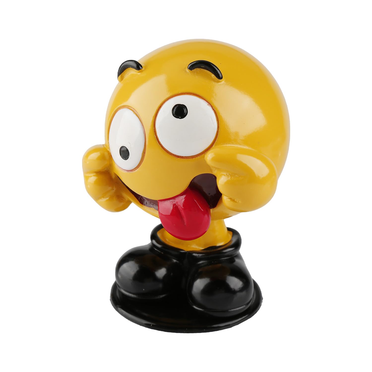 Tabanzhe Funny Car Bobblehead Emoji, Dashboard Decor Shaking Head Nodding Doll, Cute Car Interior Ornament Emoticon Decoration, Fun Gift for Men WomenFriends Birthday Christmas(Style B)